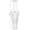 Uniquewise White striped and brown Metal Floor Vase Home Decor for Flowers and Artificial Floral Arrangements QI004522 - alternate 7